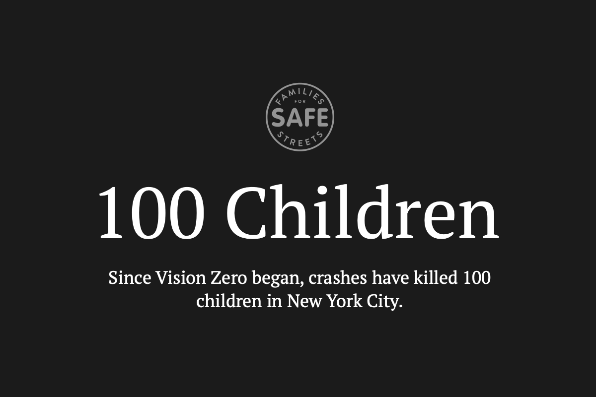 More Than 100 Children Killed in Crashes — Families for Safe Streets